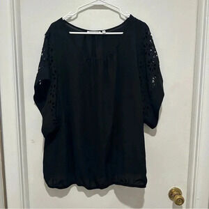Black Notations‎ Shirt 3xl with decorative sleeve